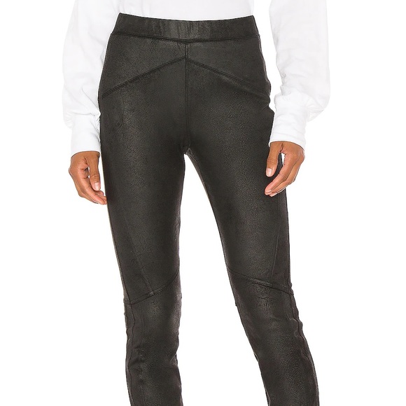 Free People Women's Midnight Vegan Suede Skinny Pants. - Picture 9 of 9